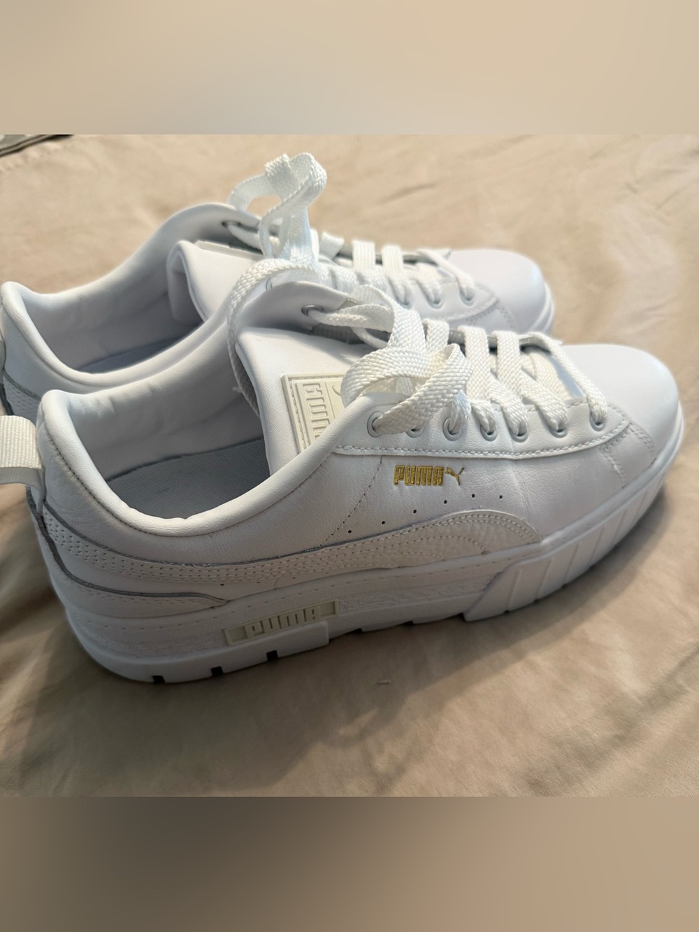 Puma Mayze Platform Women's White Sneakers
